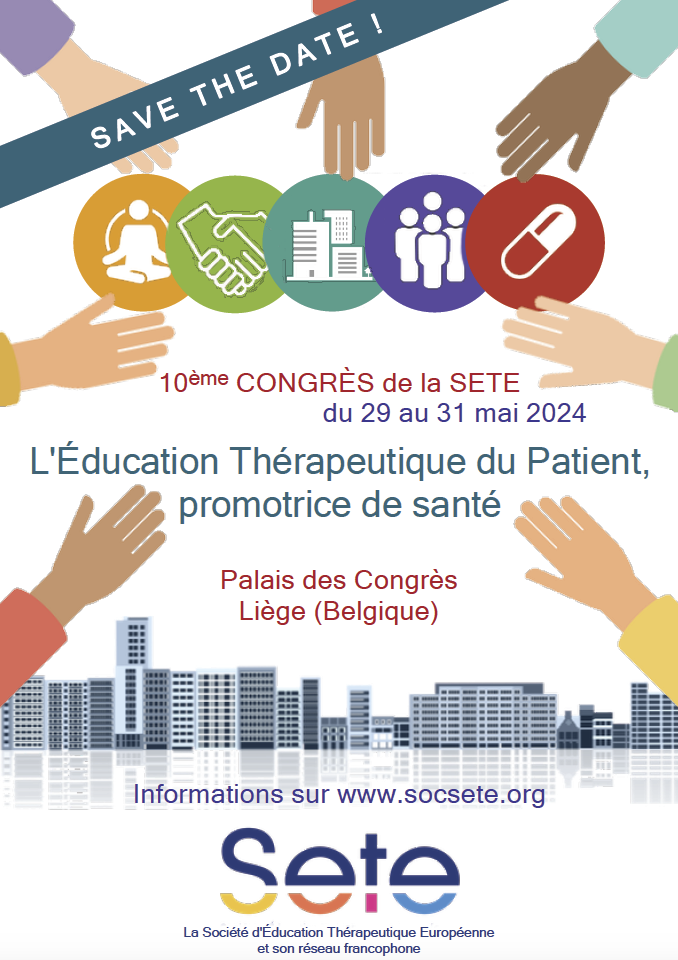 Ouverture des inscriptions et des soumission de résumés du congrès de la SETE 2024 (29 au 31 mai 2024 à Liège )