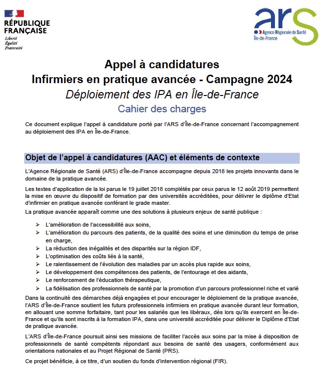 Ouverture AAC IPA campagne 2024