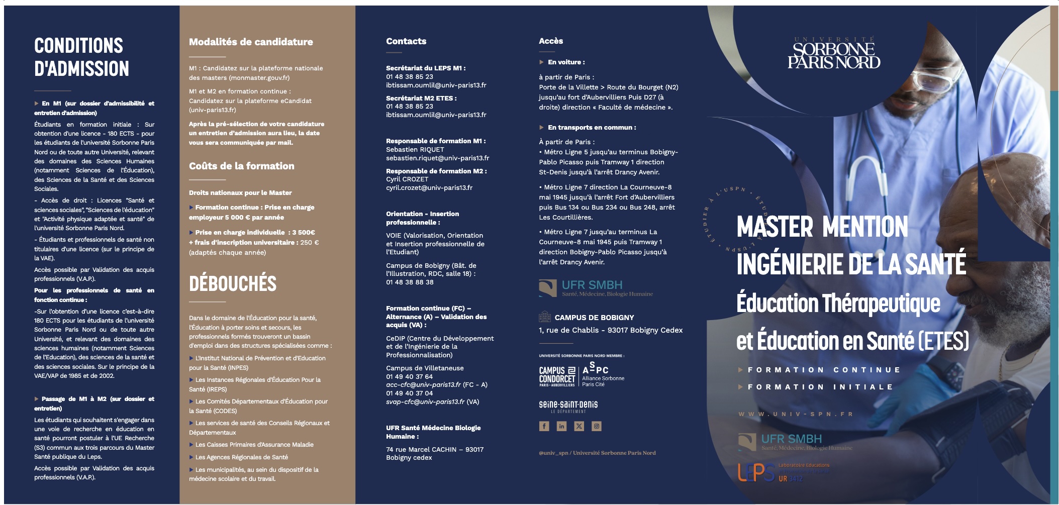 Ouverture des candidatures à nos formations de Master en Ingénierie de la santé du 02 mars au 15 mai 2026 !